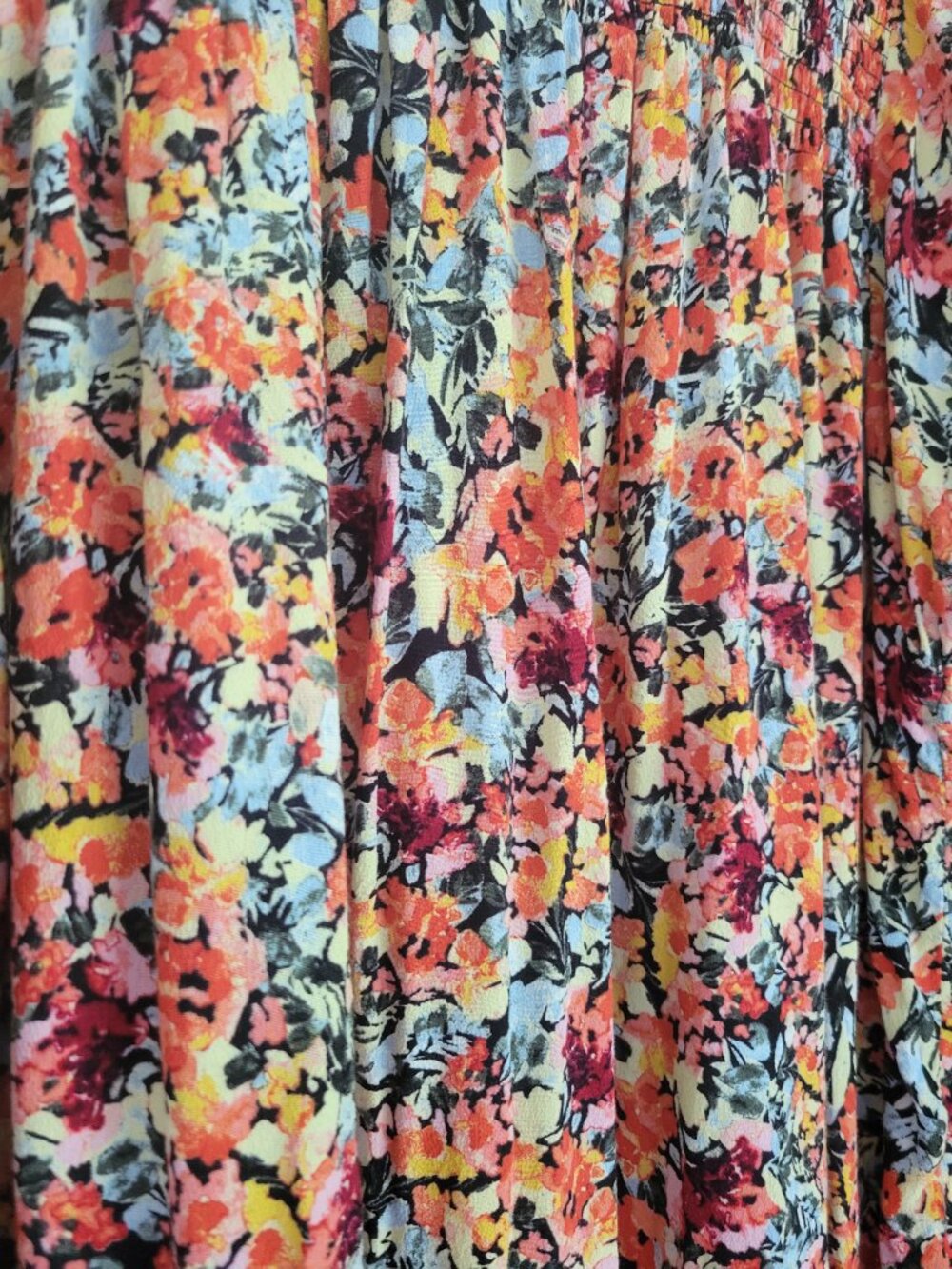 Terra & Sky Floral Smocked Peasant Blouse Top Plus Size 3X EUC - Picture 4 of 8